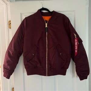 Maroon Bomber Jacket